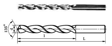 Сверла спиральные 0274 А диам. 4,2 Р6М5К5 